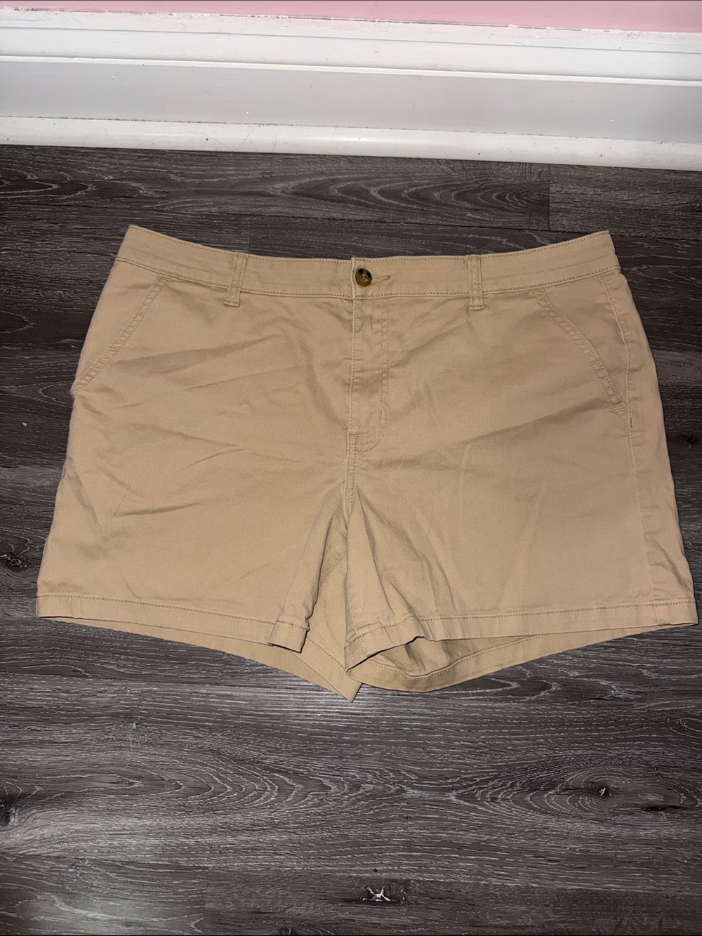 a.n.a Women's Tan Bermuda Shorts - Classic Casual Style